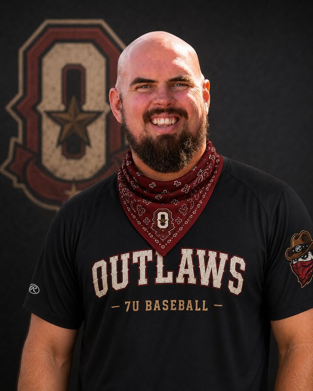 Coach Alex Francis — Outlaws media day photo