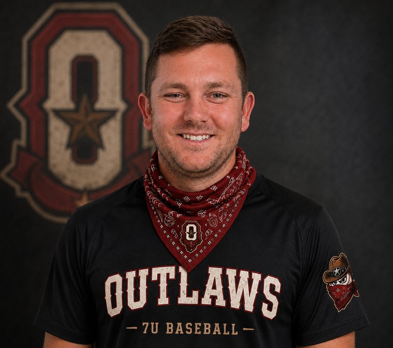Coach Justin Lois — Outlaws media day photo