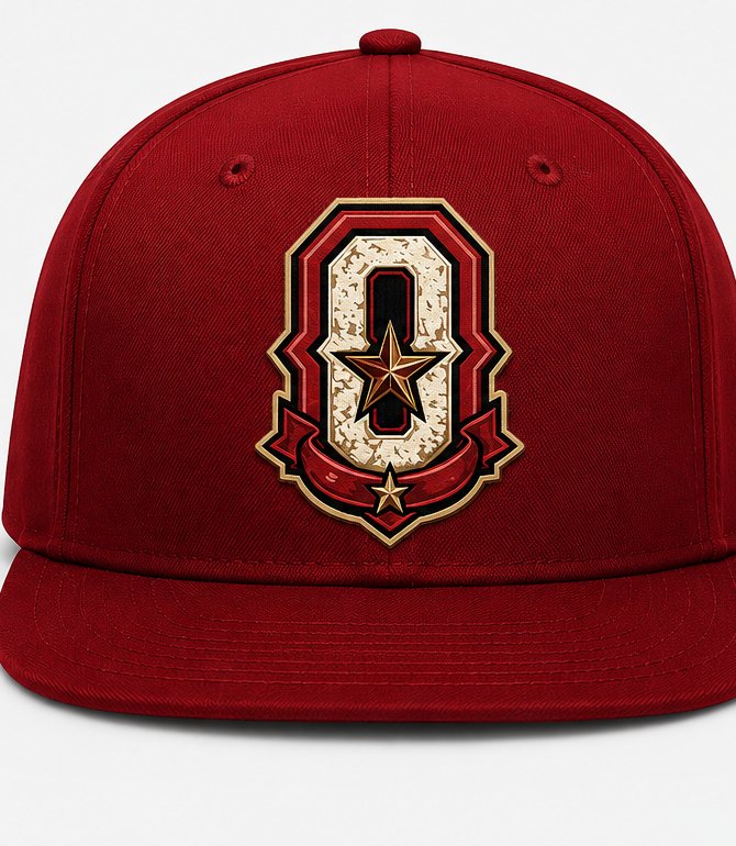 Crimson Outlaws snapback with the O badge